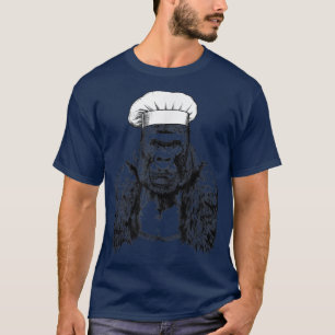 Camiseta Gorilla Animal Chef Funny Cocinando Cocina