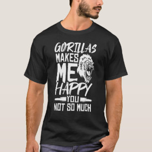 Camiseta Gorilla Animal Cita Monkey Habitat Silverback Wes