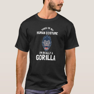 Camiseta Gorilla Animal Cita Monkey Habitat Silverback Wes