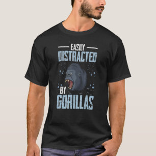 Camiseta Gorilla Animal Cita Monkey Habitat Silverback Wes