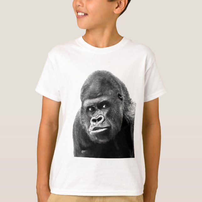 Camiseta Gorilla blanca negra (Anverso)