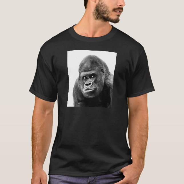 Camiseta Gorilla blanca negra (Anverso)