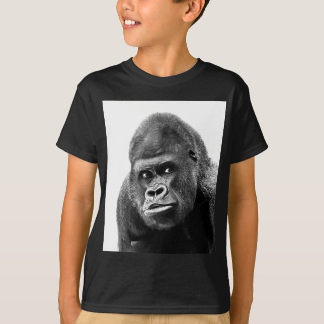 Camiseta Gorilla blanca negra (Anverso)