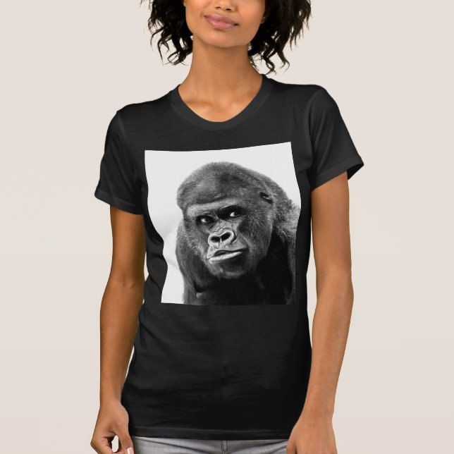 Camiseta Gorilla blanca negra (Anverso)