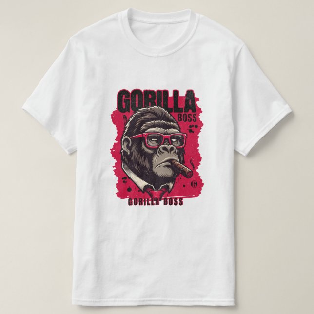 Camiseta Gorilla Boss – gráfico de gorila poderoso (Diseño del anverso)