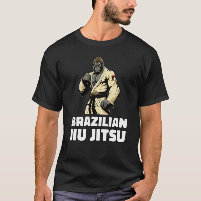 Camiseta Gorilla Brazilian Jiu Jitsu and Grappling  1 (Anverso)