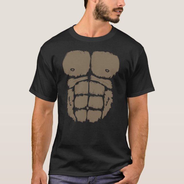 Camiseta Gorilla Chest Muscle Belly Monkey Costume (Anverso)