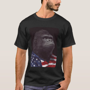 Camiseta Gorilla de la bandera de Estados Unidos