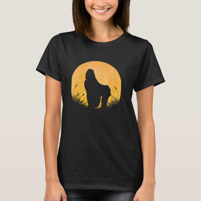 Camiseta Gorilla Easy Halloween Set Ape Animal Moon Cost (Anverso)
