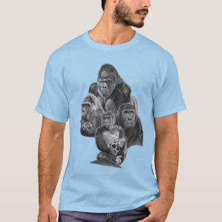 Camiseta Gorilla Family T-shirt (ゴリラ家族のT-シャツ）Gorilla Life