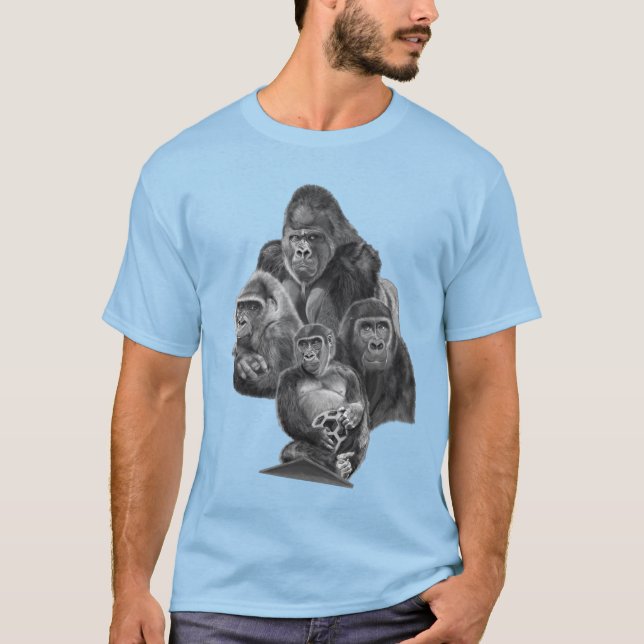 Camiseta Gorilla Family T-shirt (ゴリラ家族のT-シャツ）Gorilla Life (Anverso)