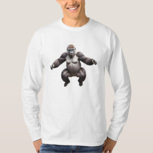 Camiseta Gorilla Happy Playful jumping Air Forest