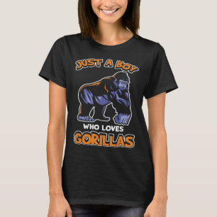 Camiseta Gorilla Just a Boy Whp ama a los gorilas