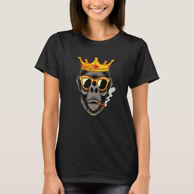 Camiseta Gorilla King con Crown Silverback Wild Gorilla Dr. (Anverso)