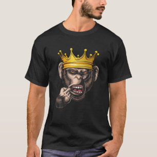 Camiseta Gorilla King Crown Ape Gang Wildlife Funny Monkey