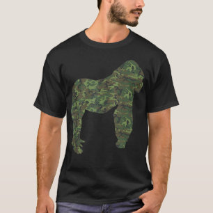 Camiseta Gorilla militar camo imprime animal de Simio estad