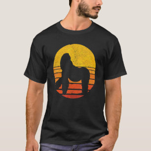 Camiseta Gorilla Mona Animal Retro Sunset Gorilla