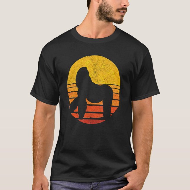 Camiseta Gorilla Mona Animal Retro Sunset Gorilla (Anverso)