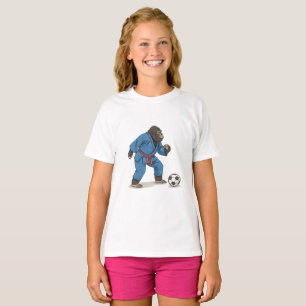 Camiseta Gorilla playing soccer in karate kimono