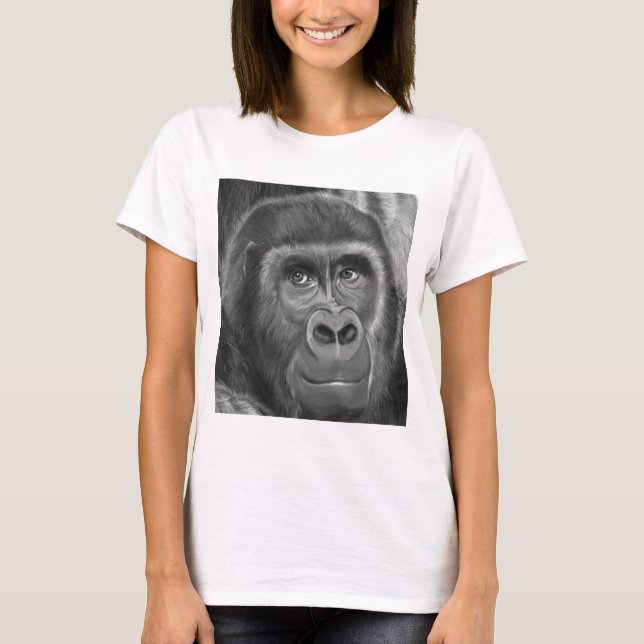 Camiseta Gorilla sucking fingers T-shirt2指しゃぶりのゴリラTシャツ (Anverso)