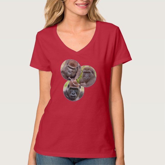 Camiseta Gorillas Make Me Smile (Anverso)