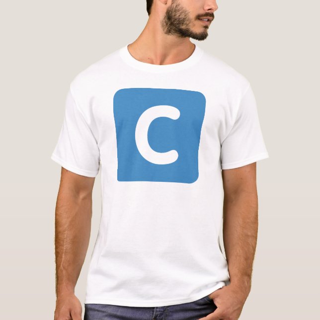 Camiseta Gorjeo de la emoji de la letra C (Anverso)