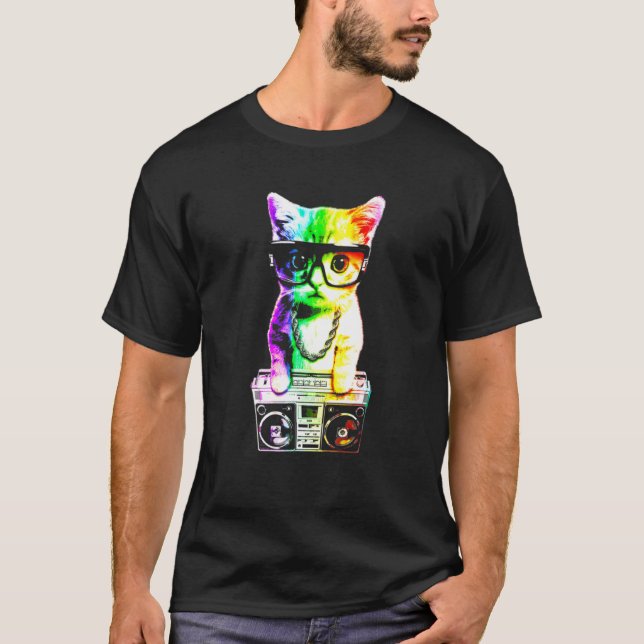 Camiseta Gorra Boombox Cat (Anverso)