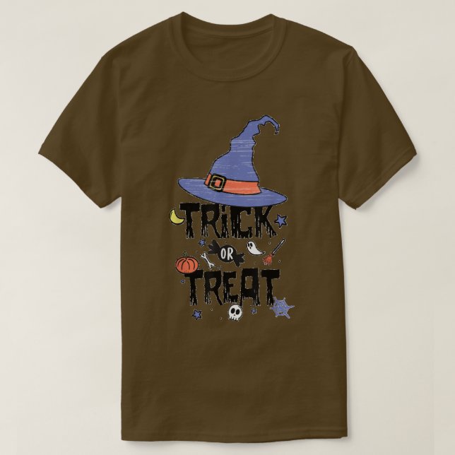 Camiseta Gorra Bruja Trick O Tremendo Feliz Festividad De H (Diseño del anverso)