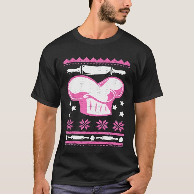 Camiseta Gorra Chef Navidades feos Baker Cooking Baking (Anverso)