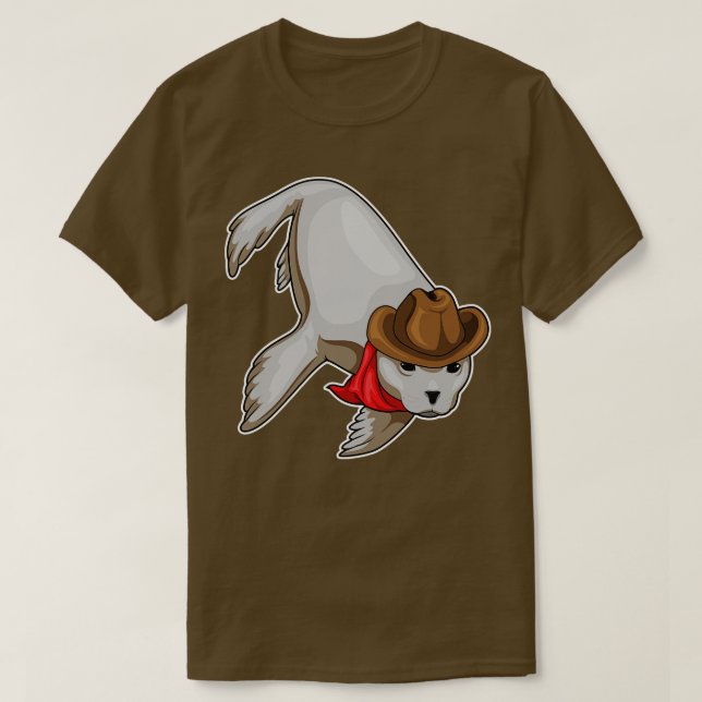 Camiseta Gorra Cowboy Cowboy Seal (Diseño del anverso)