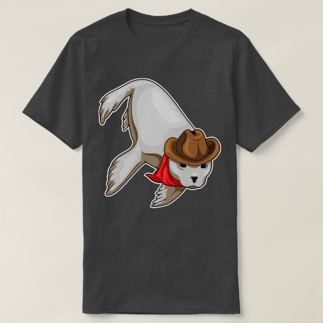 Camiseta Gorra Cowboy Cowboy Seal (Diseño del anverso)