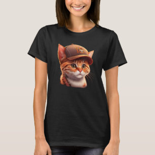 Camiseta Gorra de béisbol con gato