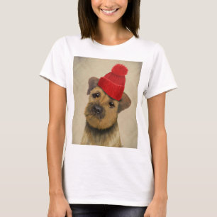 Camiseta Gorra de borde con Bobble rojo