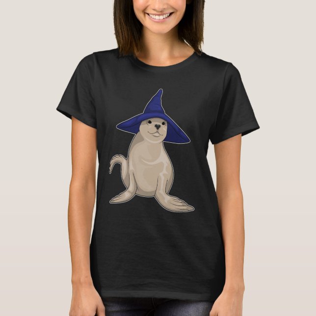 Camiseta Gorra de bruja de focas (Anverso)