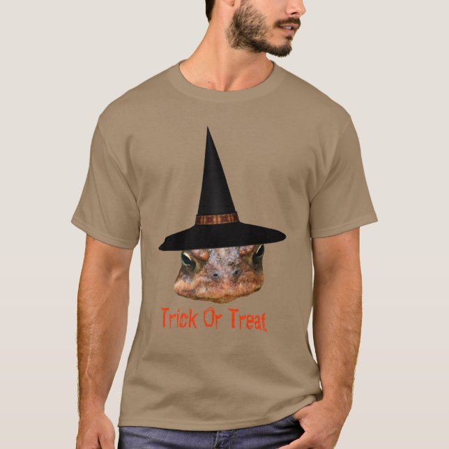 Camiseta Gorra de bruja de la cara del sapo Halloween Camis (Anverso)