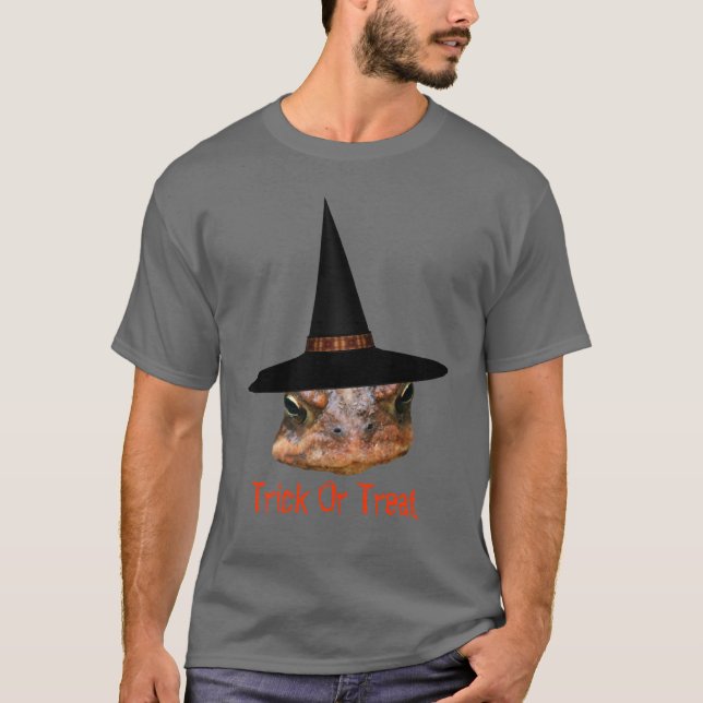 Camiseta Gorra de bruja de la cara del sapo Halloween Camis (Anverso)