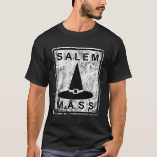 Camiseta Gorra de bruja negra de Salem Mass Massachusett