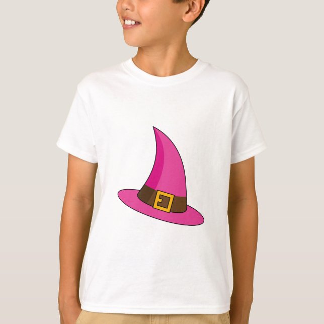 Camiseta Gorra de bruja rosa (Anverso)
