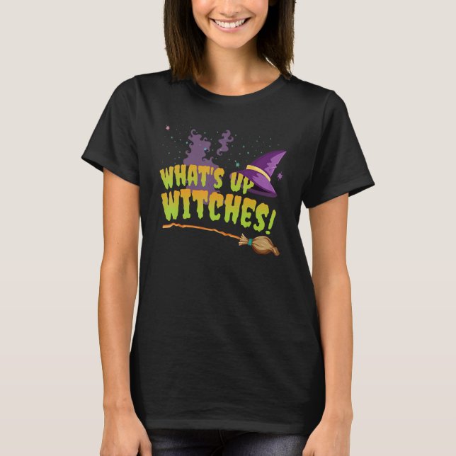 Camiseta Gorra de brujas qué pasa con Halloween (Anverso)
