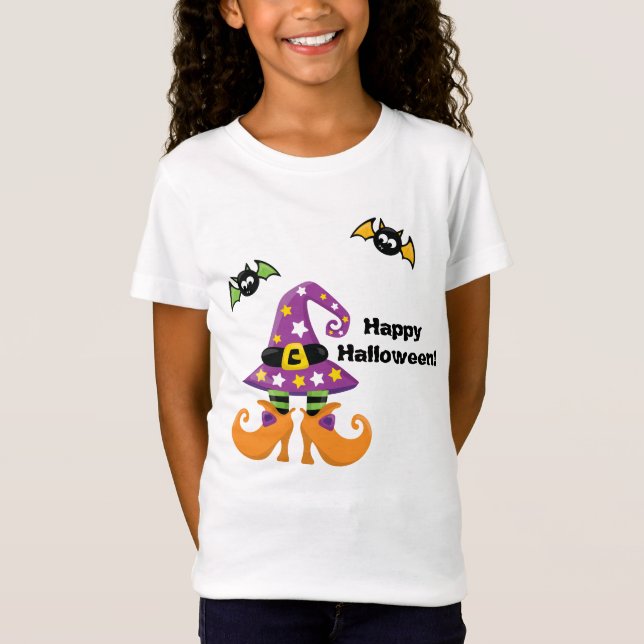 Camiseta Gorra de brujas y Halloween de pies (Anverso)