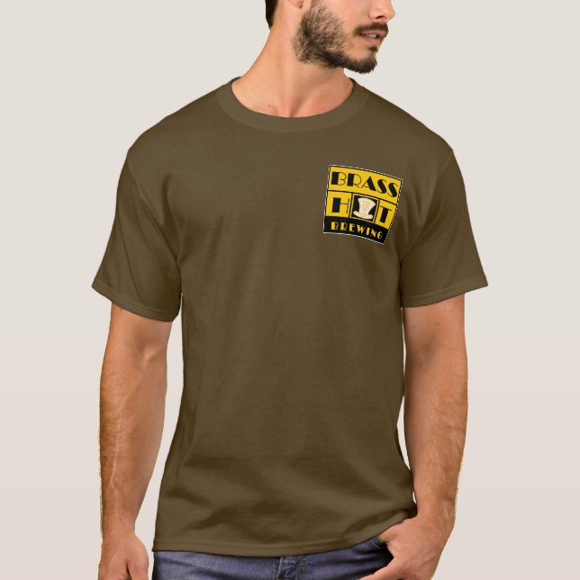Camiseta Gorra de cobre amarillo que elabora cerveza la (Anverso)