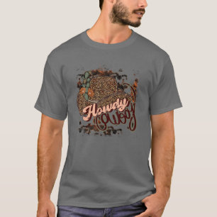 Camiseta Gorra de Cowboy Leopardo Retro Howdy Western Count