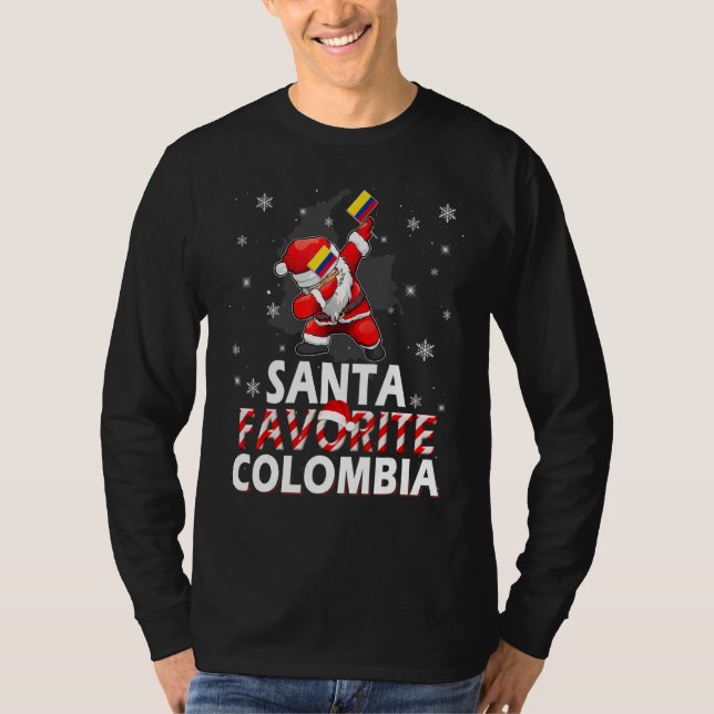 Camiseta Gorra de Dabbing de la bandera de Colombia favorit (Anverso)