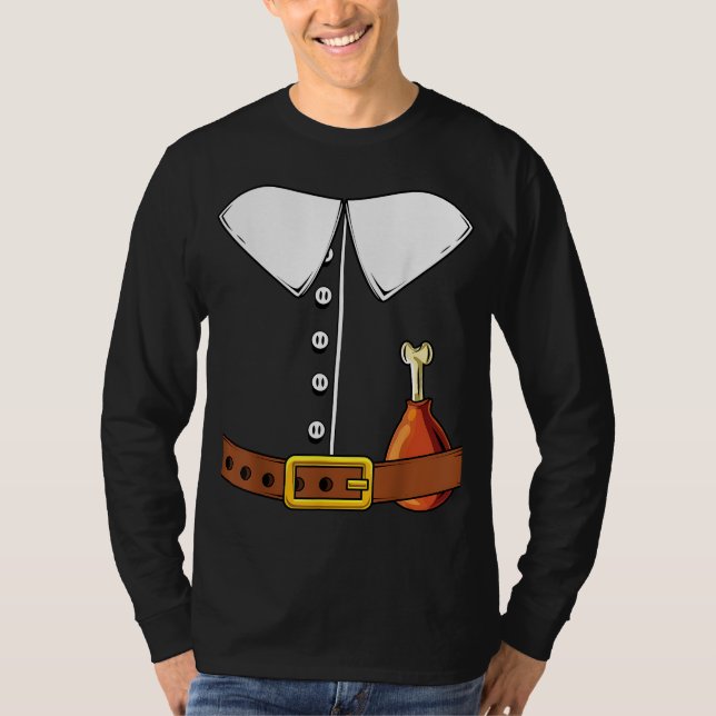 Camiseta Gorra de disfraces de peregrino Día de Acción de G (Anverso)