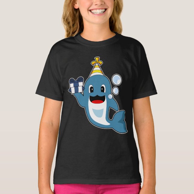 Camiseta Gorra de Dolphin Birthday Party (Anverso)