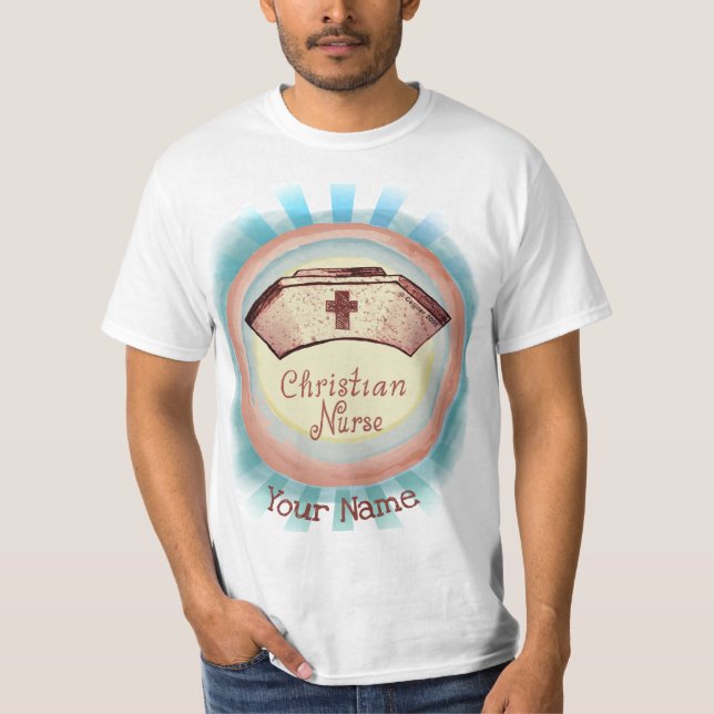 Camiseta gorra de enfermera cristiana (Anverso)