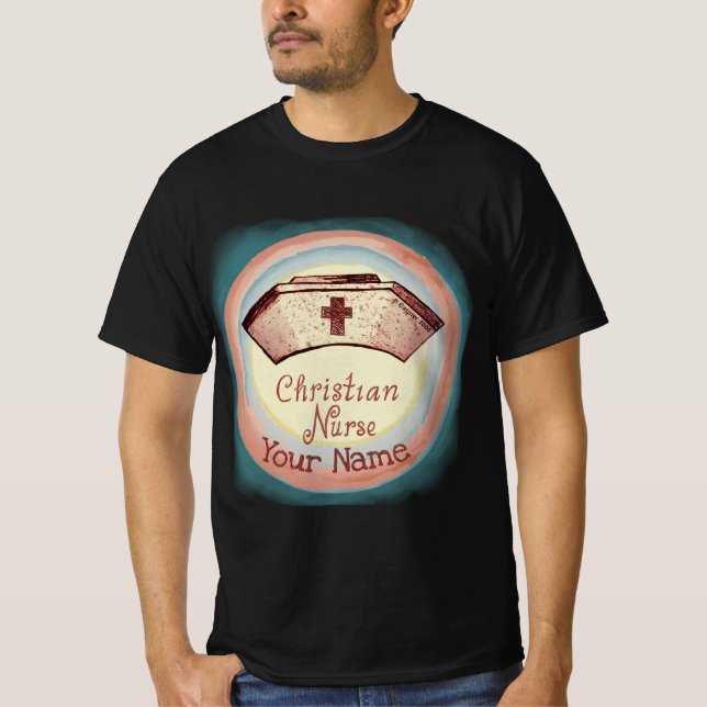 Camiseta gorra de enfermera cristiana (Anverso)