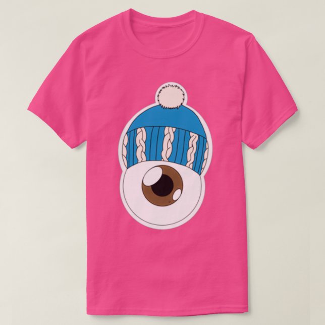 Camiseta Gorra de invierno azul Eyeball Brown Iris (Diseño del anverso)
