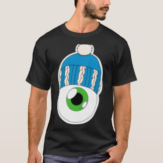 Camiseta Gorra de invierno azul Eyeball Green Iris