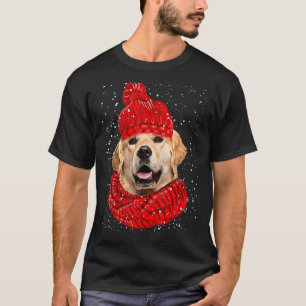 Camiseta Gorra de invierno rojo recuperador de oro Navidade